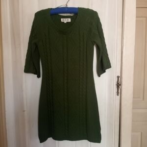 Pink Rose Sweater Dress